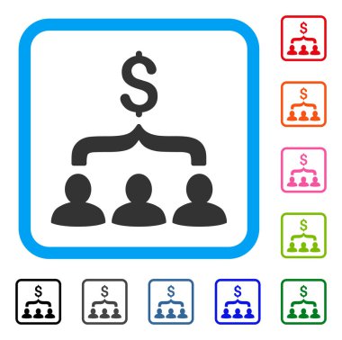 Satış Huni simgesi çerçeveli