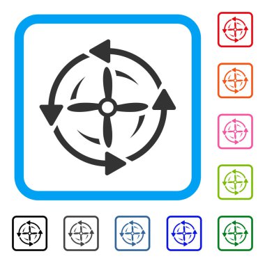 Vida döndürme simgesi çerçeveli