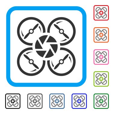 Çekim dron simgesi çerçeveli