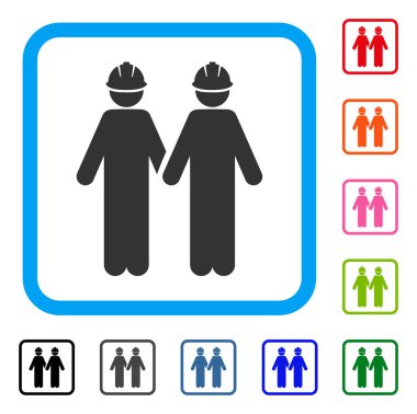 İşçiler simgesi çerçeveli