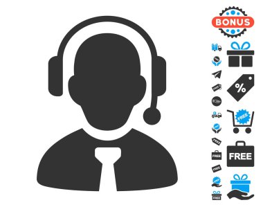 Ücretsiz Bonus ile çağrı merkezi patron simgesi