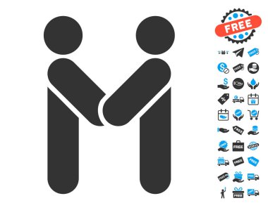 Kişi el sıkışma simgesi ücretsiz bonus