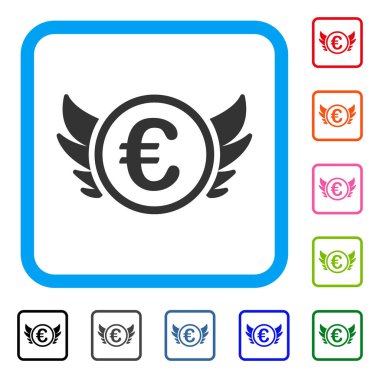 Euro yatırım simgesi çerçeveli