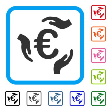 Euro eller simgesini çerçeveli