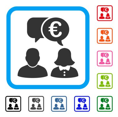 Avrupa sohbet simgesi çerçeveli