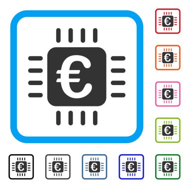 Euro çip simgesi çerçeveli