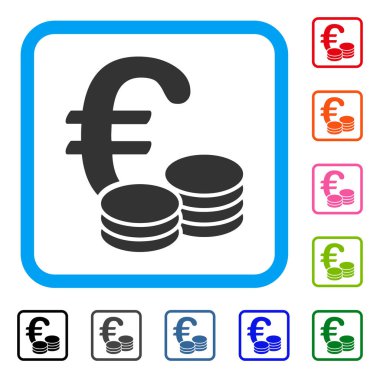 Euro sikke simge çerçeveli