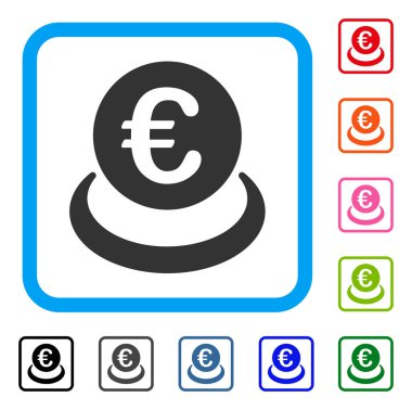 Euro mevduat simgesi çerçeveli