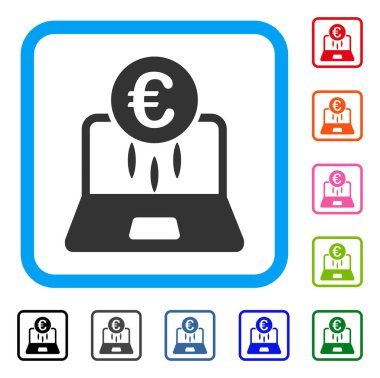 Euro mali başlangıç simgesi çerçeveli