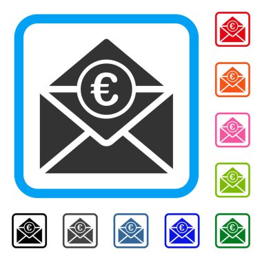 Euro posta simgesini çerçeveli