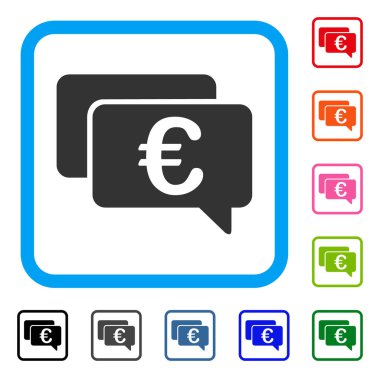 Euro iletileri simgesi çerçeveli