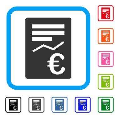 Euro rapor simgesi çerçeveli