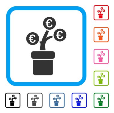 Avrupa ağaç Pot simgesi çerçeveli