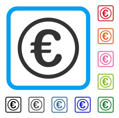 Euro para simgesi çerçeveli