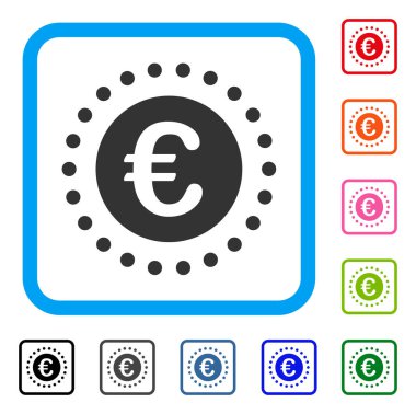 Euro altın çerçeveli simgesi