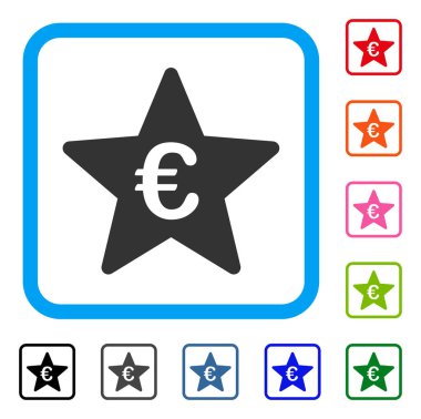 Euro Hit Parade yıldızı simge çerçeveli