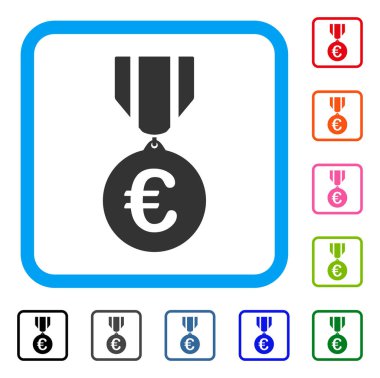 Euro onur madalyası simgesi çerçeveli