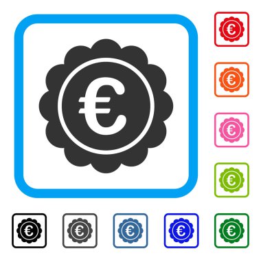 Euro ödül mühür simgesi çerçeveli