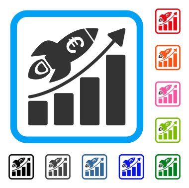 Euro başarı iş Başlat simgesini çerçeveli