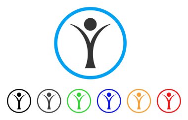 Soyut Man yuvarlak simge