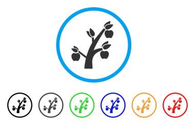 Elma ağacı yuvarlak simgesi