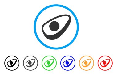 Avokado yarım yuvarlak simge