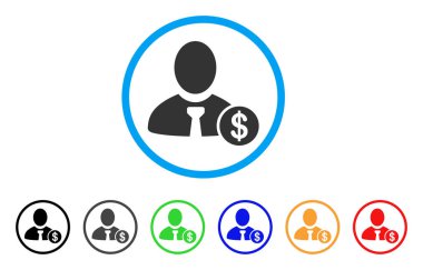 Bankacı yuvarlak simge