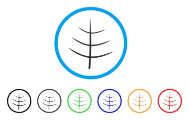 Çıplak ağaca yuvarlak simge