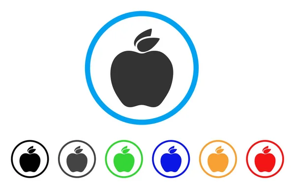 Apfel rundes Symbol — Stockvektor