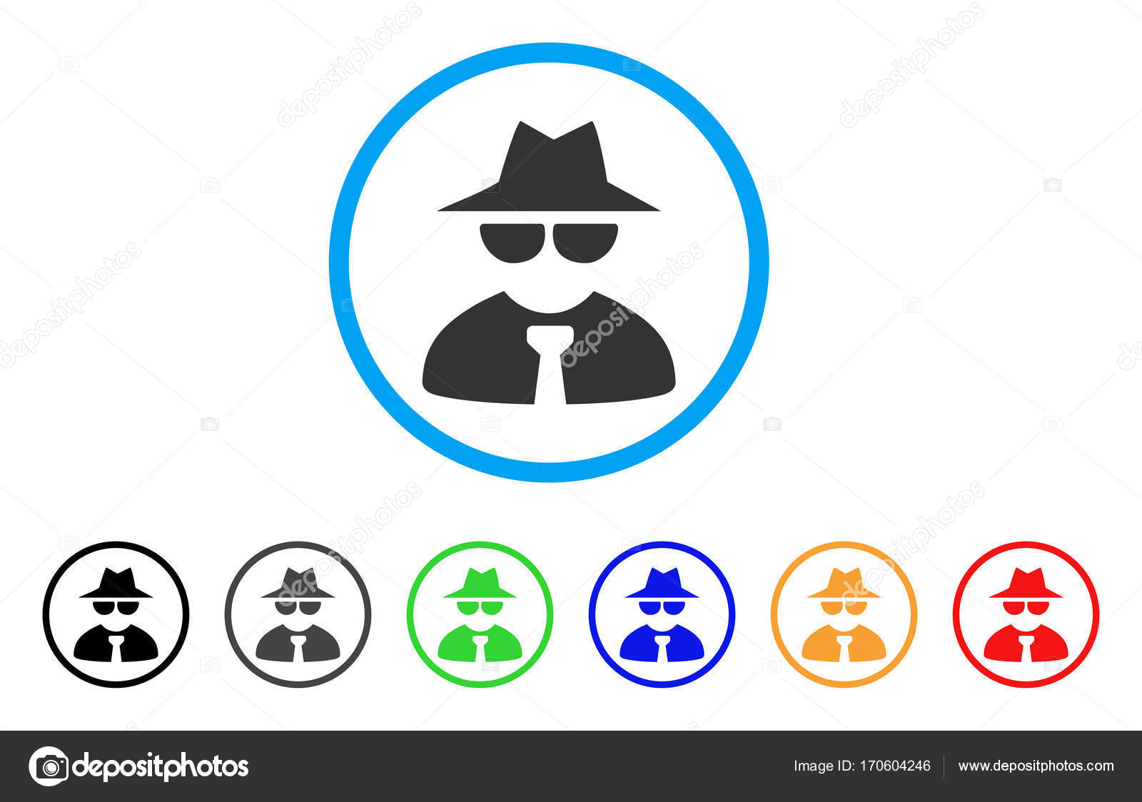 Mafia Boss Rounded Icon — Stock Vector © ahasoft #170604246