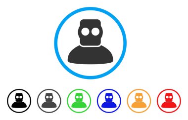 Dalgıç zırh yuvarlak simge