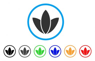 Çiçek yuvarlak simge