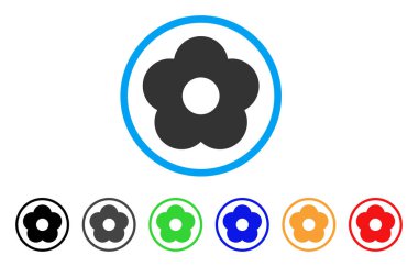 Çiçek yuvarlak simge