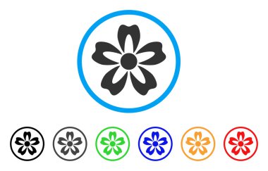 Çiçek yuvarlak simge