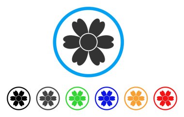 Çiçek yuvarlak simge