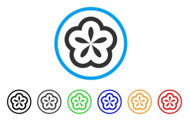 Çiçek yuvarlak simge