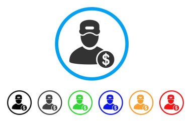 Adam maaş simgesi yuvarlak