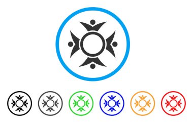 İnsan işbirliği yuvarlak simge