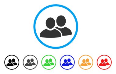 İnsanlar simgesi yuvarlak