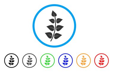 Yaprak şube yuvarlak simge