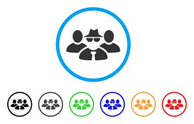 Mafya insanlar grup simgesi yuvarlak