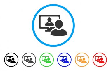 Online görüntülü sohbet yuvarlak simge