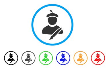 Ressam yuvarlak simge