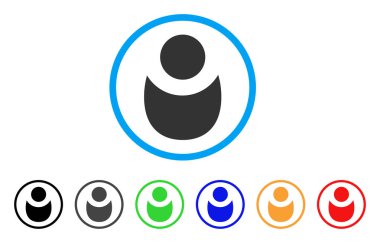 Kişi yuvarlak simge