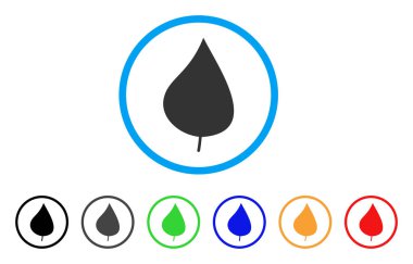 Bitki yaprak yuvarlak simge