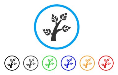 Bitki ağaç yuvarlak simge