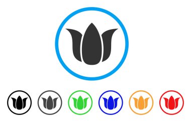 Lale çiçek yuvarlak simge