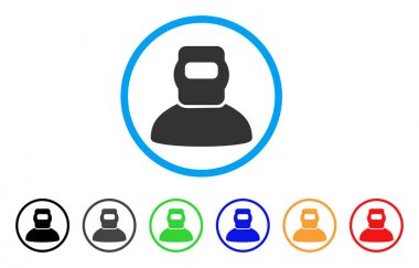 Kaynakçı yuvarlak simge