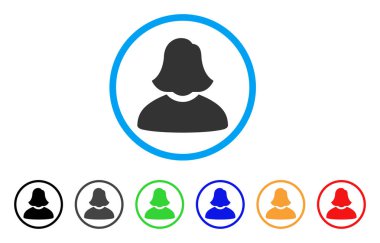 Kadın yuvarlak simge