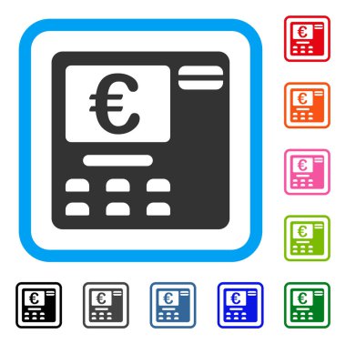 Euro Atm simgesi çerçeveli